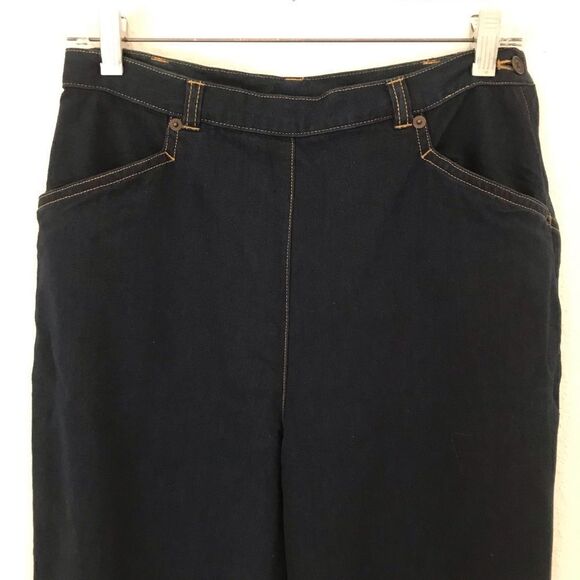 Vintage Casual Corner high rise dark wash straight leg denim jeans 8* - Picture 3 of 8